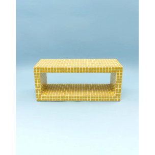 Кавовий столик Cube Flat Table 80/35 см.Tile 2.5 см